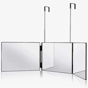 Three-Fold Mirror, 360° Retractable Hanging. 1Pc 3 Way